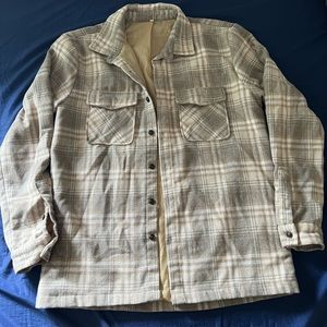 Men Tartan Flap Pocket Single Breasted Overcoat. Never Worn